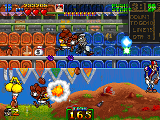 Y'know, I have no clue about any aspect of American football, so I like to assume its representation in Charlie Ninja is completely accurate. It makes me giggle.