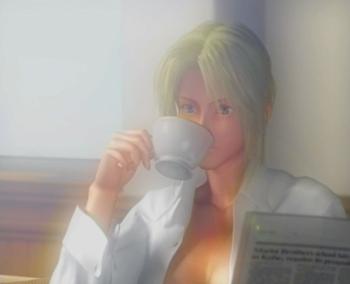 Helena starts her day the way everyone should- with a nice cuppa tea. Gor blimey love a duck etc. etc.
