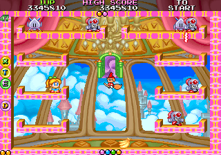 Bubble Bobble gameplay (PC Game, 1987) 