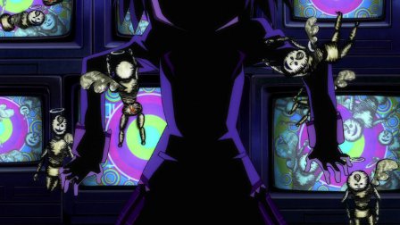 I'm going to fess up now, these probably aren't the best screencaps for demonstrating what the show looks like, but they have the most impact. God-damn this is a creepy scene.