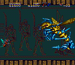 Yeah, this wasp means BUSINESS because it's no longer wearing the stupid hat from the arcade version!