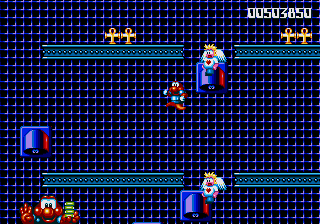 FUN BONUS FACT: In the SNES version of the game, the life Ankhs are replaced with Pond's face. SUBTLE NINTENDO CENSORSHIP.