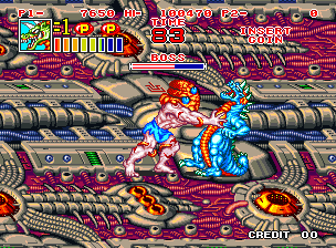 Nearly all of the shots I took were of the bosses grappling my character.