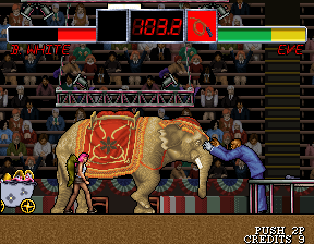 Bernard tries a different approach to taming the elephant- a nice head massage.