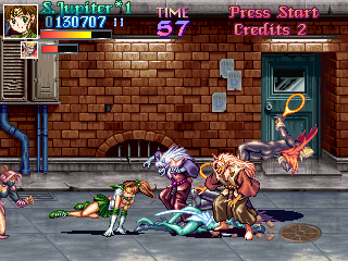 The imps are not impressed by Jupiter's break-dancing style.