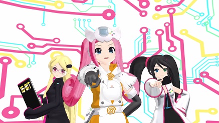 I like Mega Drive's expression here. She's all 'Just because I'm in this dance video doesn't mean I have to LIKE it. Can't you let me read in peace?'