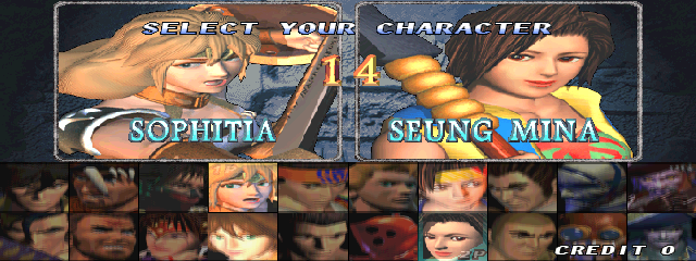 Does this character select screen look odd to you? Well, it's from the Asian revision of the arcade game, we'll be seeing more of that later!