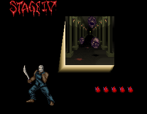 corpse party outside the mansion, FLOATING HEAD party inside. the splatterhouse is, like, party central man