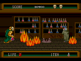 'Hmm... Which potion to use? I mean, the blue one does restore my Health and Magic points completely, but the red... It's more like a Blood Potion, you know?'