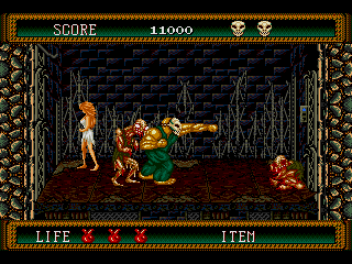 'Listen, Rick, this is the last time we'll meet like this, so, you know, I just wanna watch you at work up-close, right behind you. Putting that ol' punching arm to good use, eh? Oh... You don't care, do you :( You're a jerk, Rick! I hope the final boss kicks your ass!'