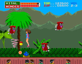 OK, so this is like the old Spot the Ball thing in newspapers except you have to guess exactly which obstacle hits Momo and which of the items she fails to grab.