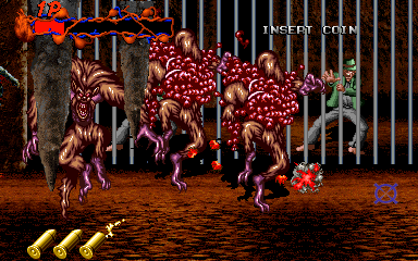 'Aw, dude, the one in the middle was my dog! If I wasn't stuck behind bars, I'd kick your ass!'